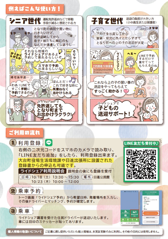 ご利用者様募集裏